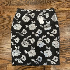 NWT Calvin Klein Midi Pencil Skirt with Flower design
